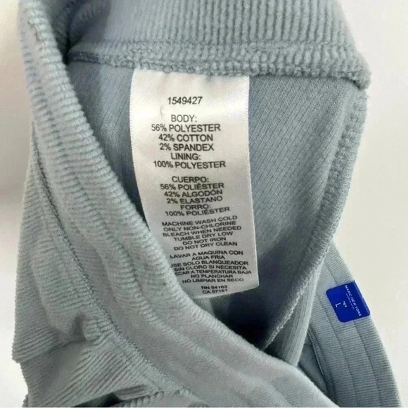 Marc New York Ribbed Joggers L Serenity Blue Lounge Pants NWT Flaw - Picture 10 of 12